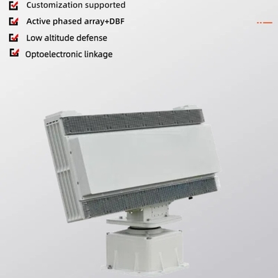 Sistema radar di rilevamento UAV in fascia X a 10 km con capacità di emissione attiva