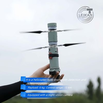 Raggio d'azione di 15 km  Carico utile 6 KG  Drone AI lanciare Pieghevole Leggero